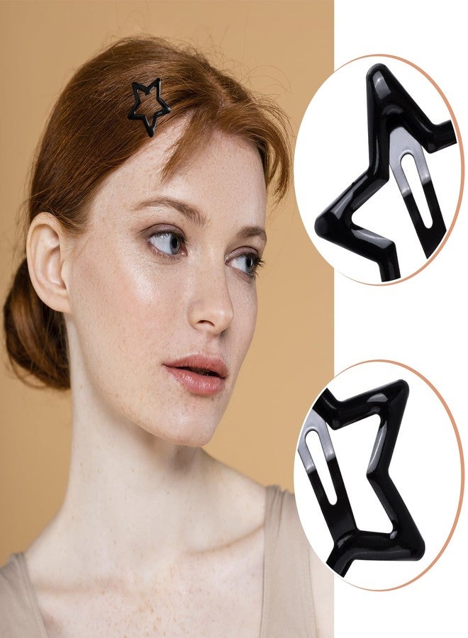 Mxxipp 20pcs Star Hair Clips for Women, Non-Slip Metal Star Snap Barrettes, Y2K Hairstyle Accessories for Women Thick Thin Fine Straight Curly Long Short Hair- Black - Image 4
